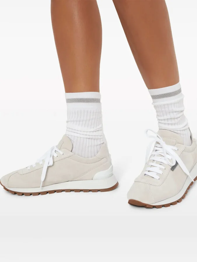 Monili-chain suede sneakers - Image 5