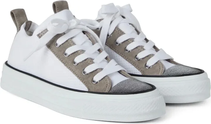 Monili-detail panelled sneakers - Image 2