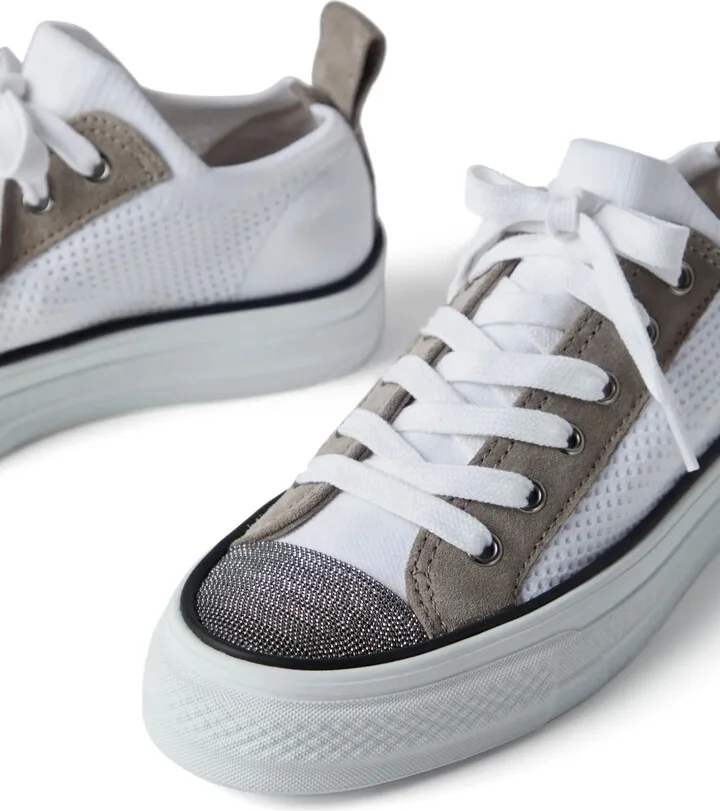 Monili-detail panelled sneakers - Image 4