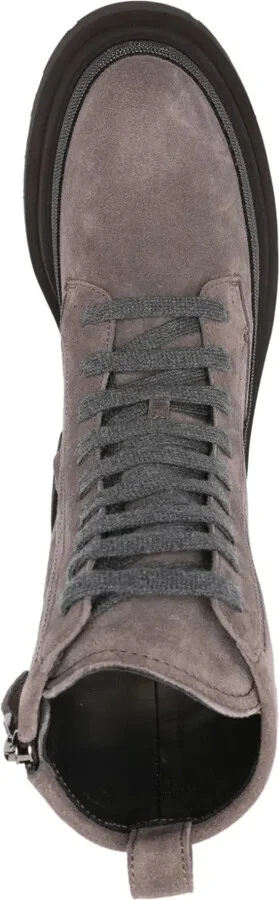 Monili-detail suede boots - Image 4
