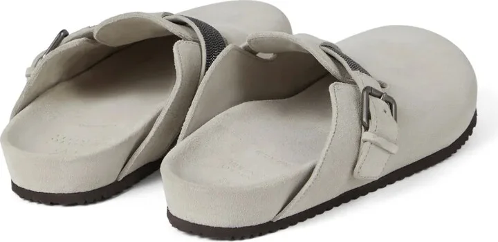 Monili-detail suede slippers - Image 3