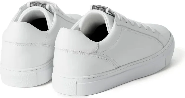 Monili-embellished leather sneakers - Image 3