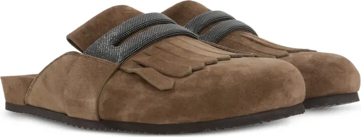 Monili-embellished loafer mules - Image 2