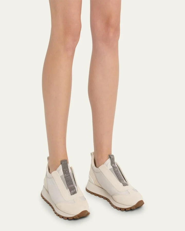 Monili Laceless Suede Sneakers - Image 2