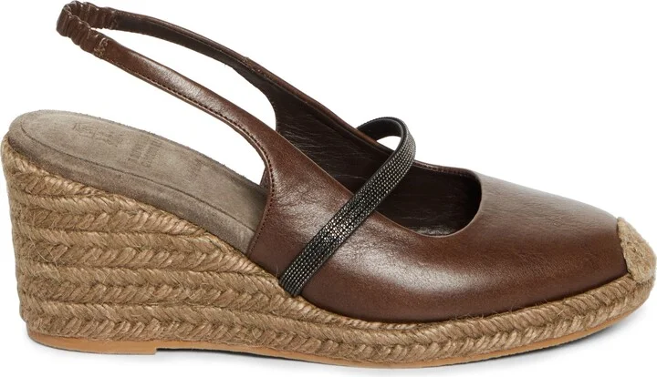 Monili Strap Espadrille Wedge Slingback Pump