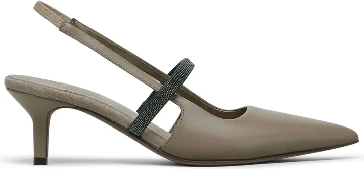 Monili-strap slingback pumps
