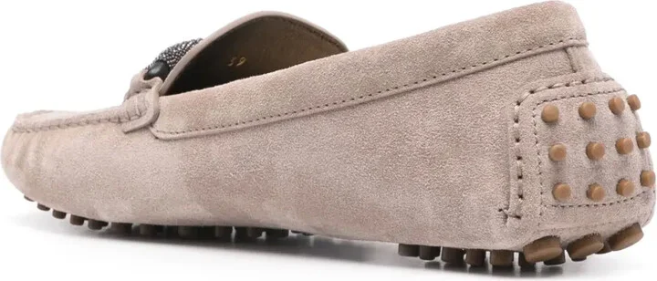Monili-strap suede loafers - Image 3