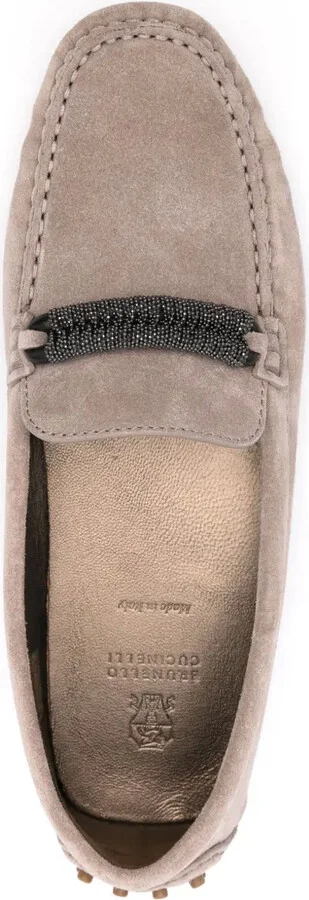 Monili-strap suede loafers - Image 4