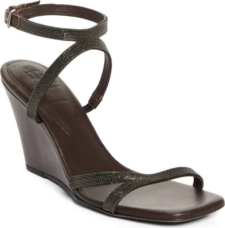 Monili Strap Wedge Sandal