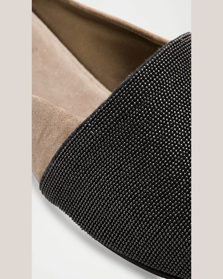 Monili Suede Ballerina Mules - Image 2