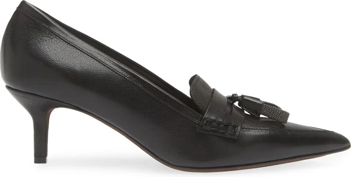 Monili Tassel Kitten Heel Pump - Image 3