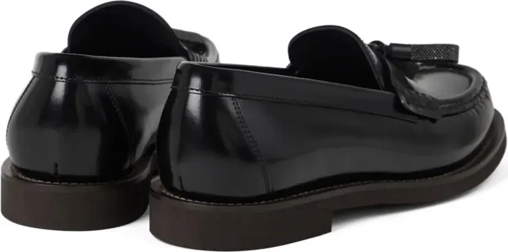 Monili-tassel polished leather loafers - Image 3