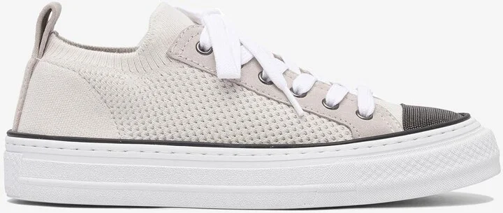 Monili-Toe Knitted Low-Top Sneakers