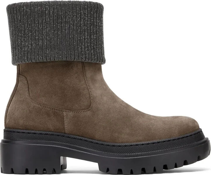 Monili-Trim block-heel ankle boots