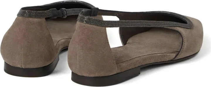 Monili-trim cut-out ballerina shoes - Image 3