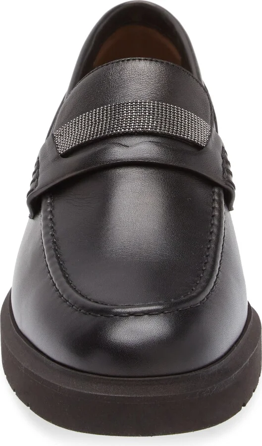 Monili Trim Leather Loafer - Image 4