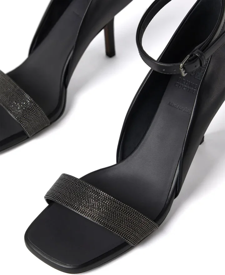 Monili-trim leather sandals - Image 4