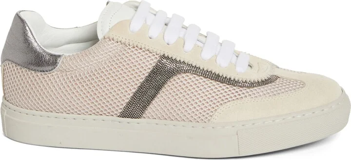 Monili Trim Mixed Media Low Top Sneaker - Image 3