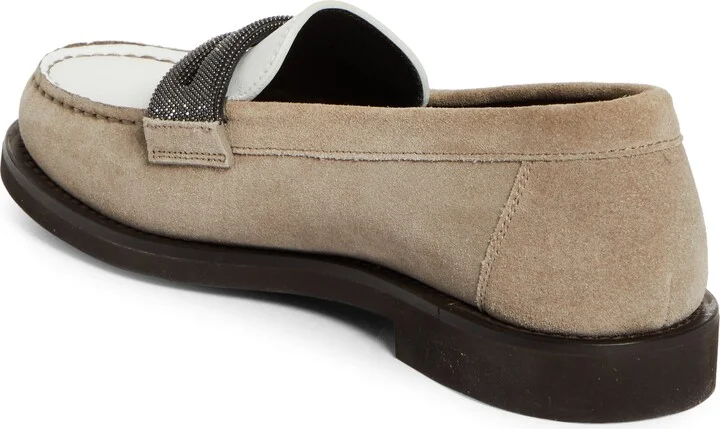 Monili Trim Mixed Media Penny Loafer - Image 2