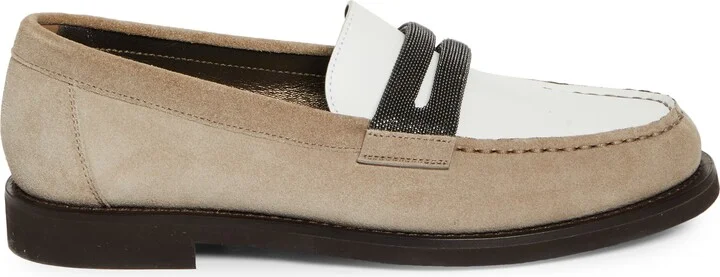 Monili Trim Mixed Media Penny Loafer - Image 3