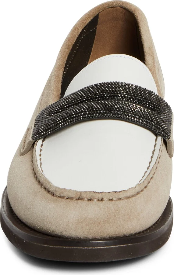 Monili Trim Mixed Media Penny Loafer - Image 4