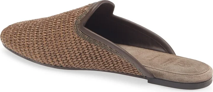 Monili Trim Raffia Mule - Image 2