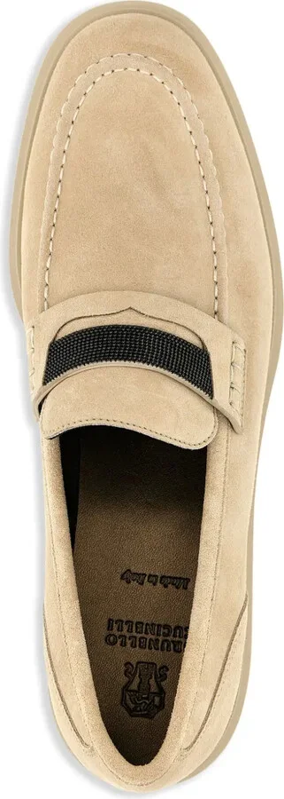 Monili-trim suede loafers - Image 4