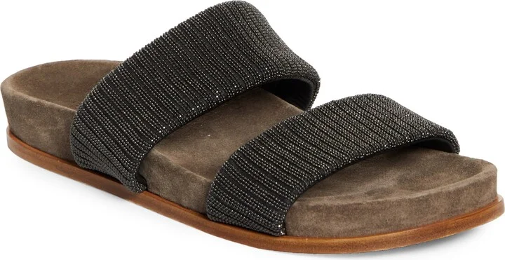 Monili Two-Strap Slide Sandal