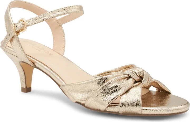 Monique Ankle Strap Kitten Heel Sandal