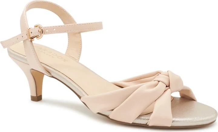 Monique Ankle Strap Kitten Heel Sandal