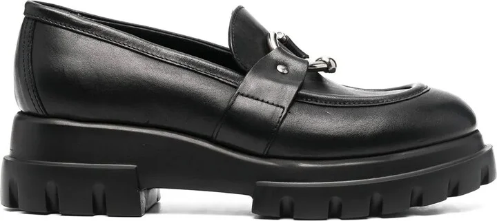 Monique chunky sole leather loafers