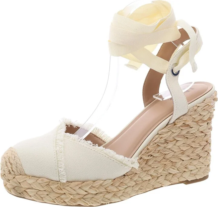 Moniquee Womens Wedges Closed Toe Ankle Strap