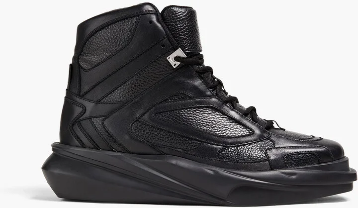 Mono Hiking pebbled-leather high-top sneakers