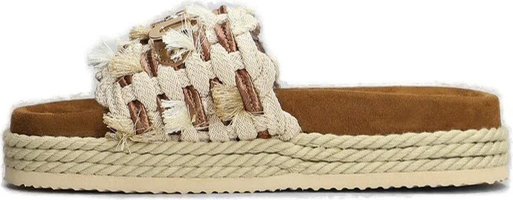 Monoband Rope Fringed Sandals - Image 2