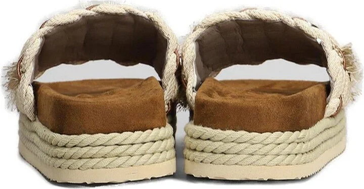 Monoband Rope Fringed Sandals - Image 4
