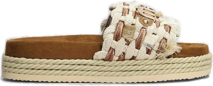Monoband Rope Fringed Sandals