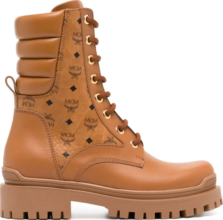 Monogram Ankle Leather Boots