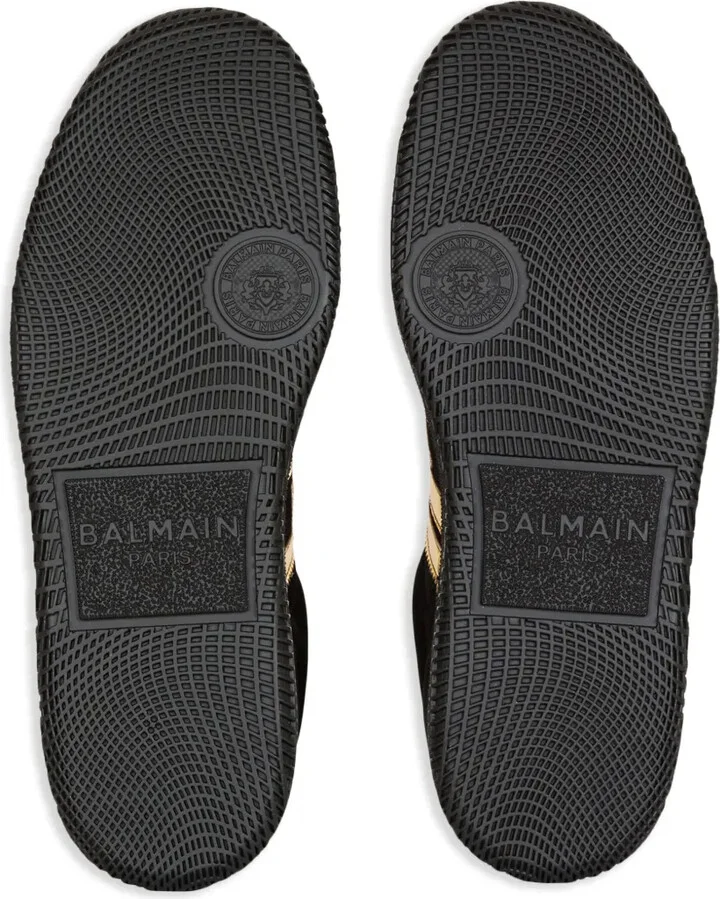 Monogram-Appliqué Suede Sneakers - Image 5