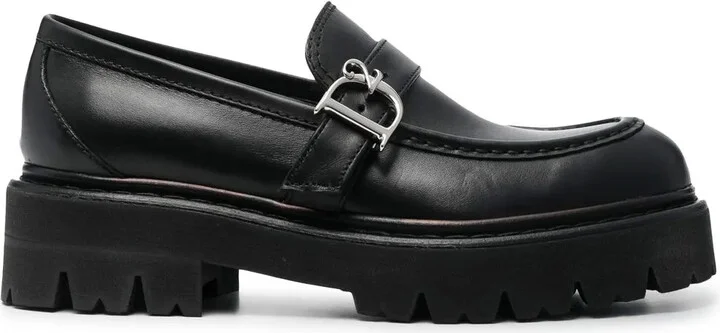 Monogram-Detail Flat Loafers