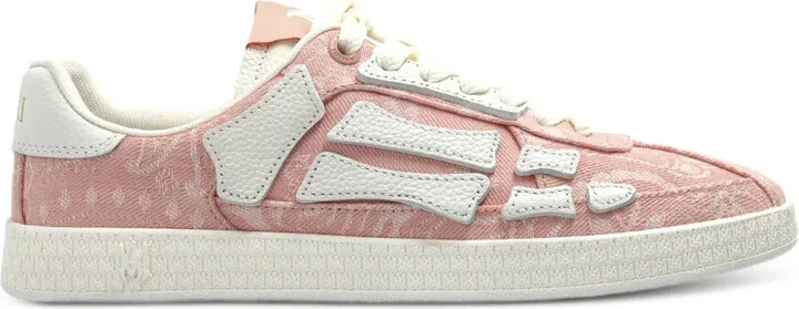 Monogram-Embossed Lace-Up Sneakers