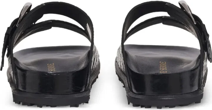 Monogram-Embossed Leather Slides - Image 3