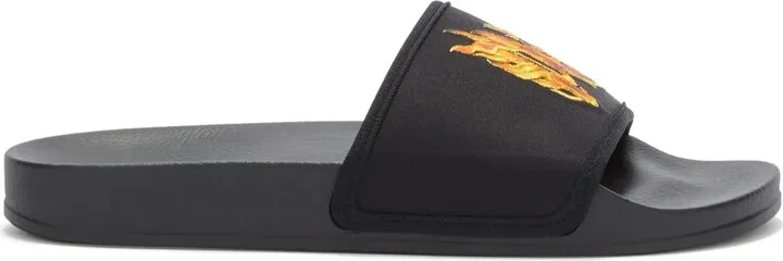 Monogram-Embossed Pool Slides