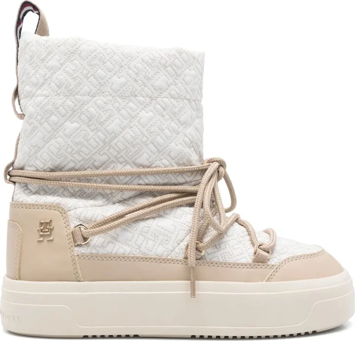 Monogram-Embroidered Snow Boots