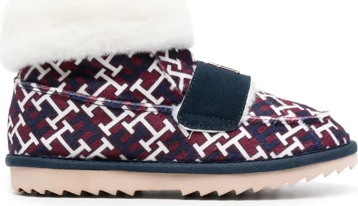 Monogram Fleece-Trim Slippers