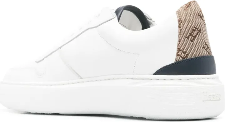Monogram-Heel Leather Sneakers - Image 3