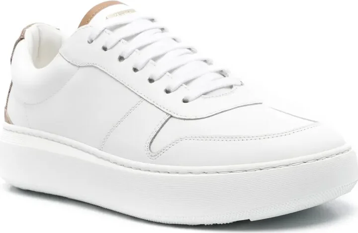 Monogram-Heel Leather Sneakers - Image 2