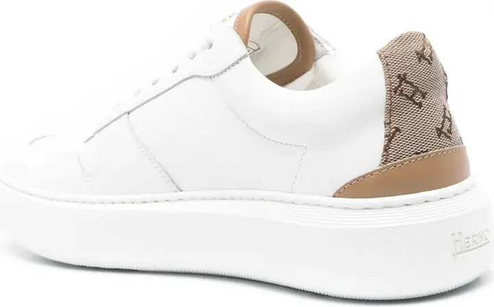 Monogram-Heel Leather Sneakers - Image 3