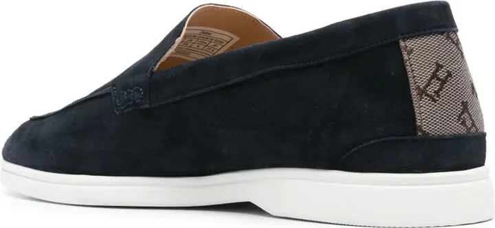 Monogram-Heel Suede Loafers - Image 3