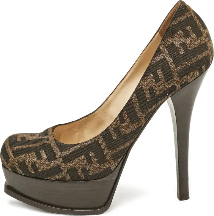 Monogram Heeled Pumps