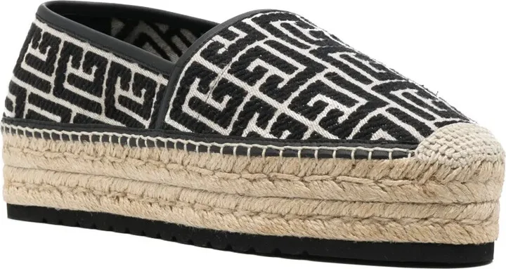Monogram-Jacquard Platform Espadrilles - Image 2